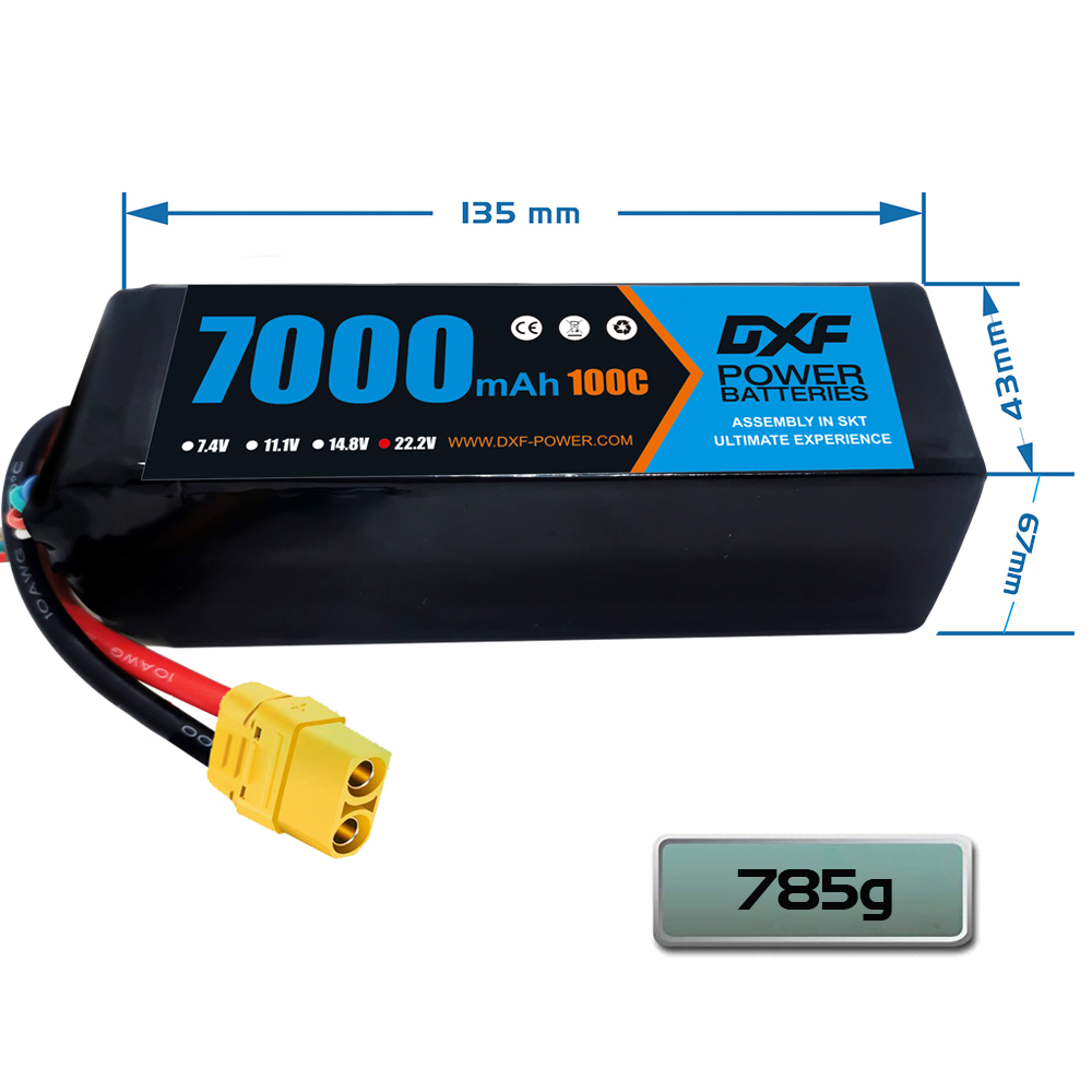 DXF Graphen Lipo 4S 15.2V 6500 - đánh giá và giá 6S Lipo Battery 22.2V 5000Mah
